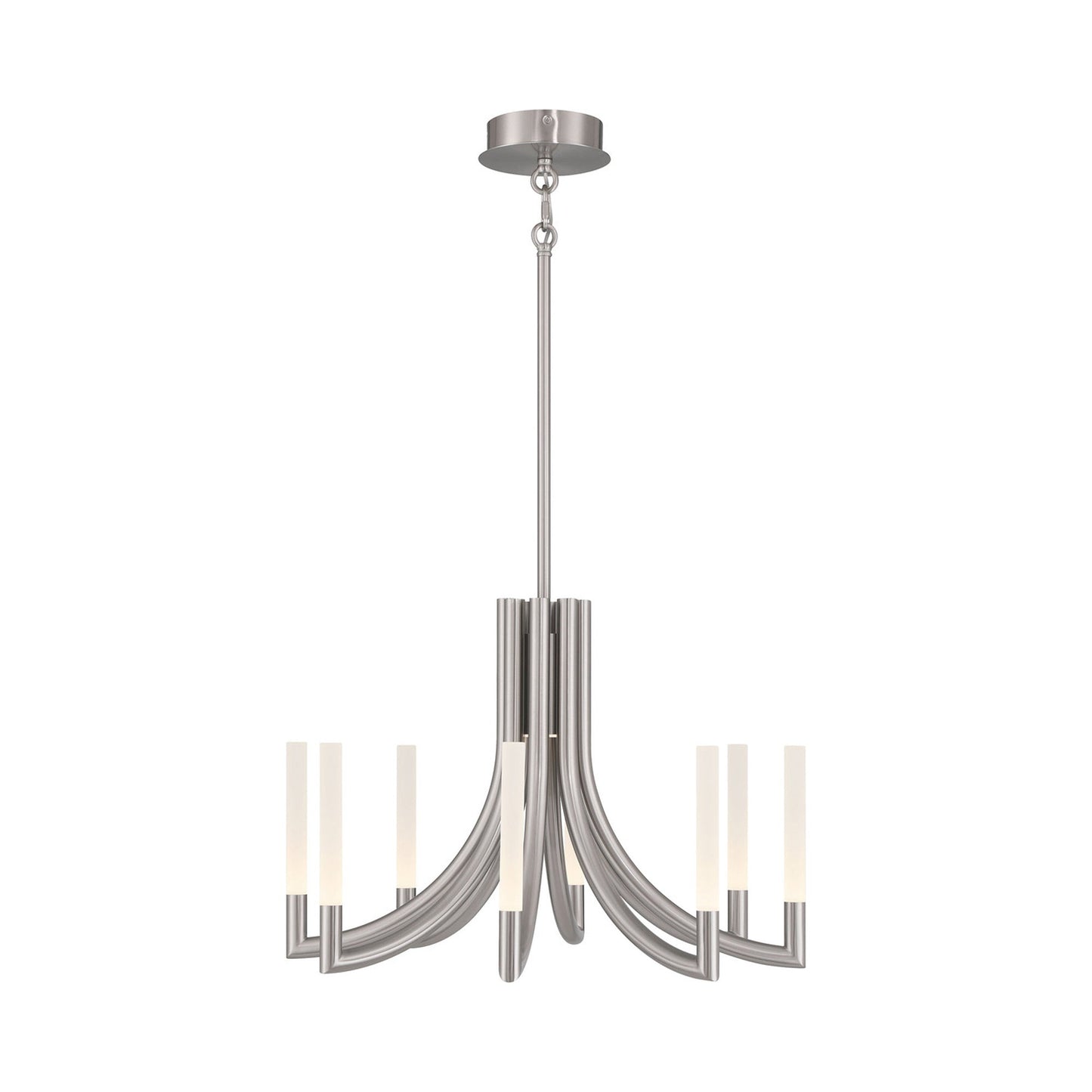 Olette LED Chandelier in Brushed Nickel (8-Light).