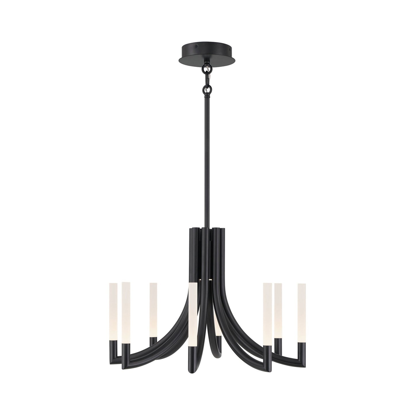 Olette LED Chandelier in Matte Black (8-Light).