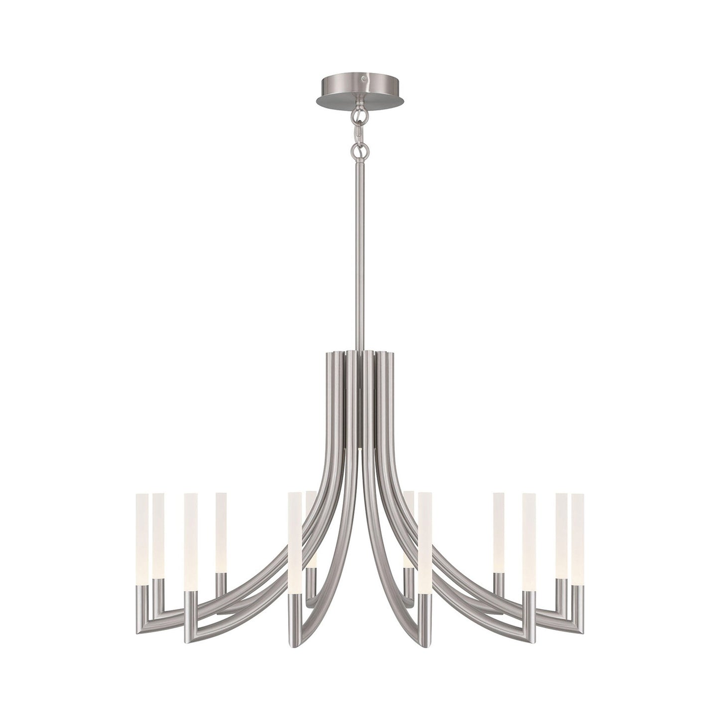 Olette LED Chandelier in Brushed Nickel (12-Light).