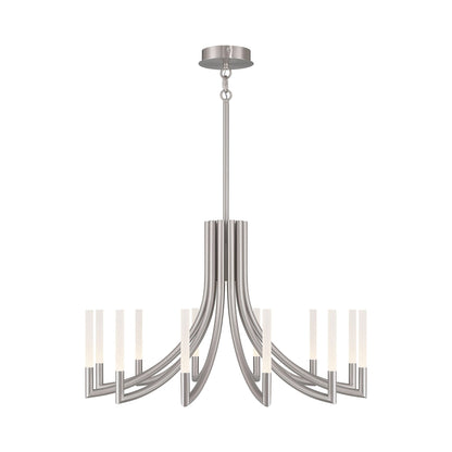 Olette LED Chandelier in Brushed Nickel (12-Light).