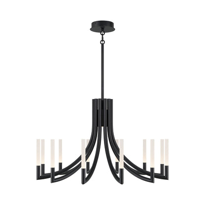 Olette LED Chandelier in Matte Black (12-Light).