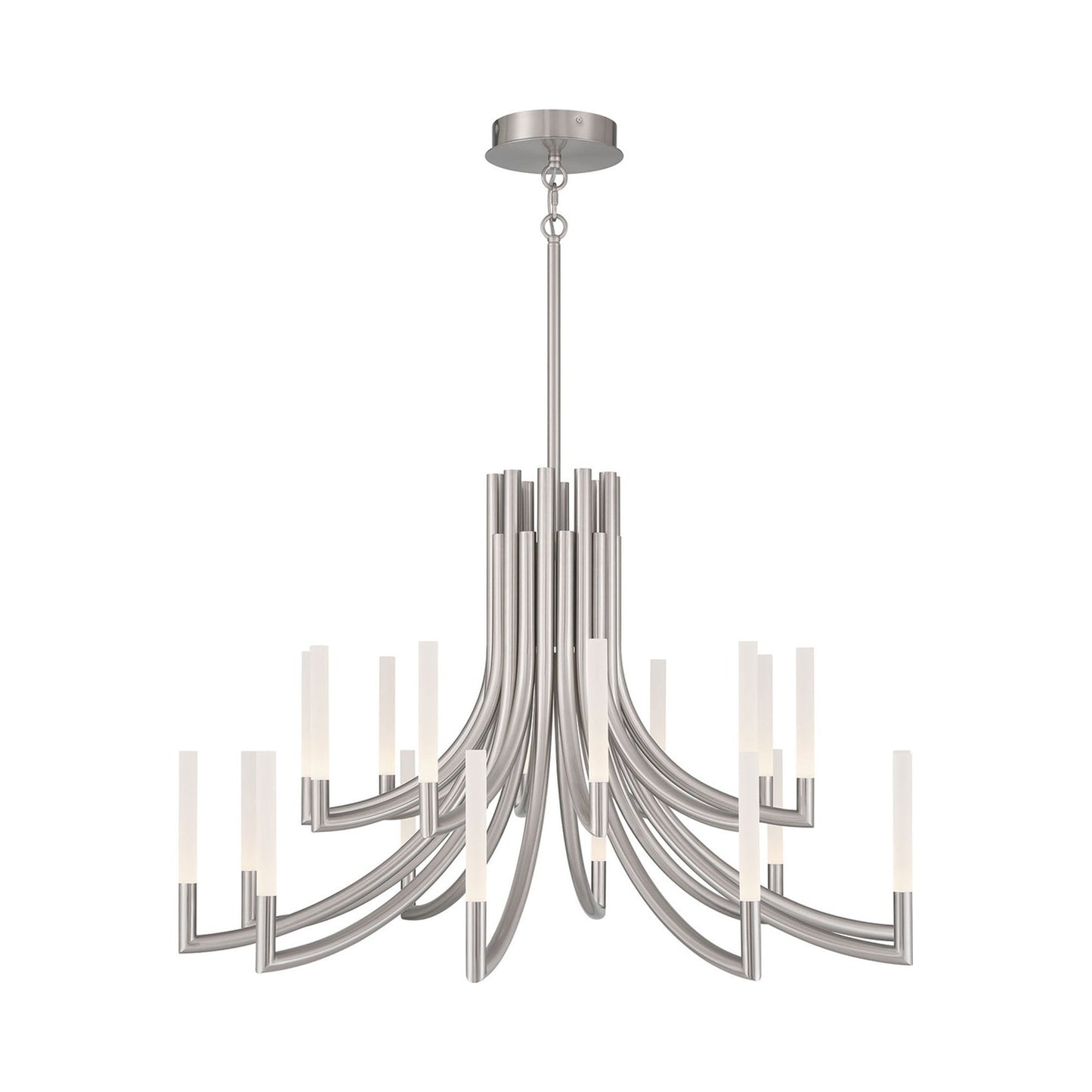 Olette LED Chandelier in Brushed Nickel (20-Light).