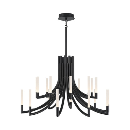 Olette LED Chandelier in Matte Black (20-Light).
