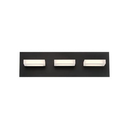 Olson LED Bath Vanity Light in Black (3-Light).