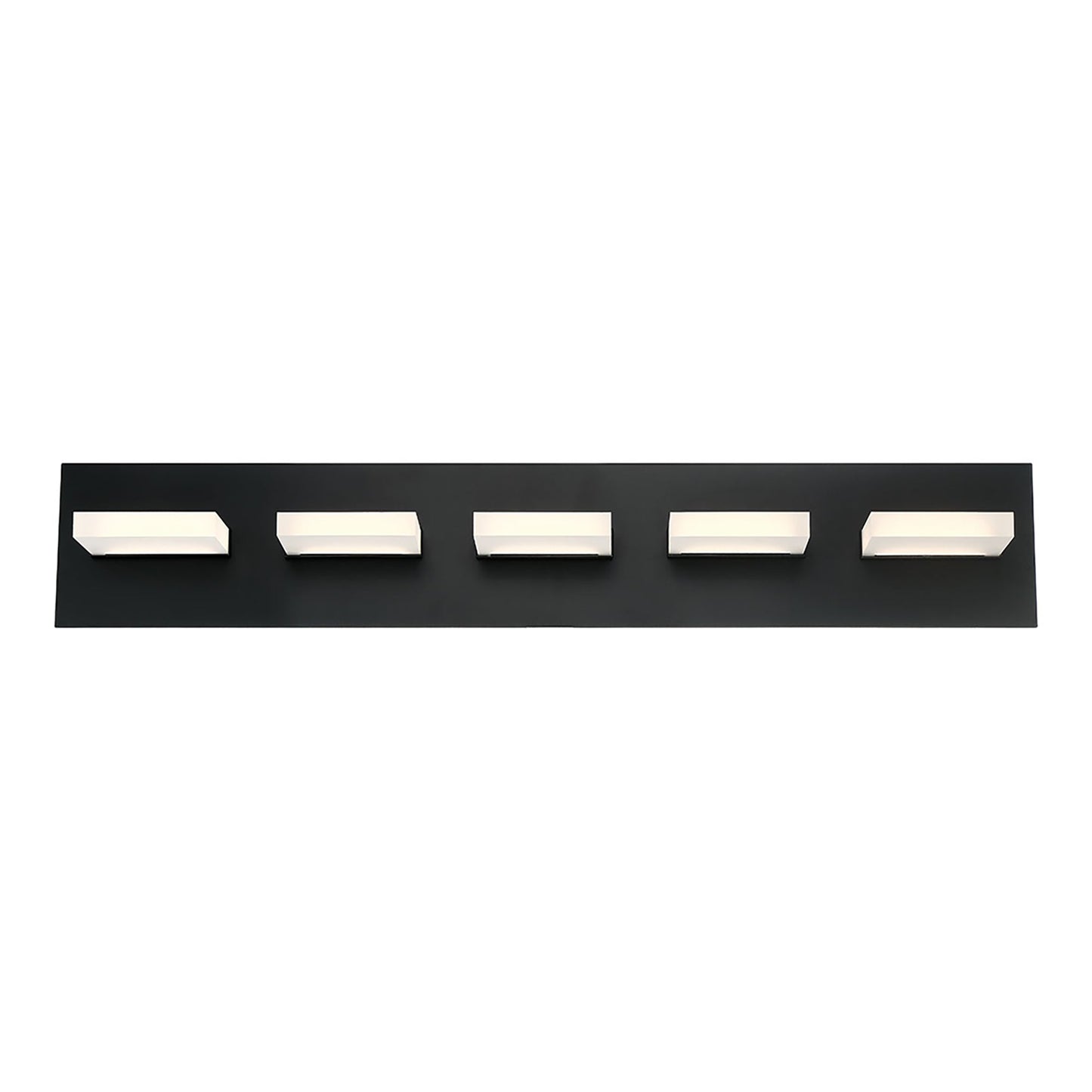 Olson LED Bath Vanity Light in Black (5-Light).