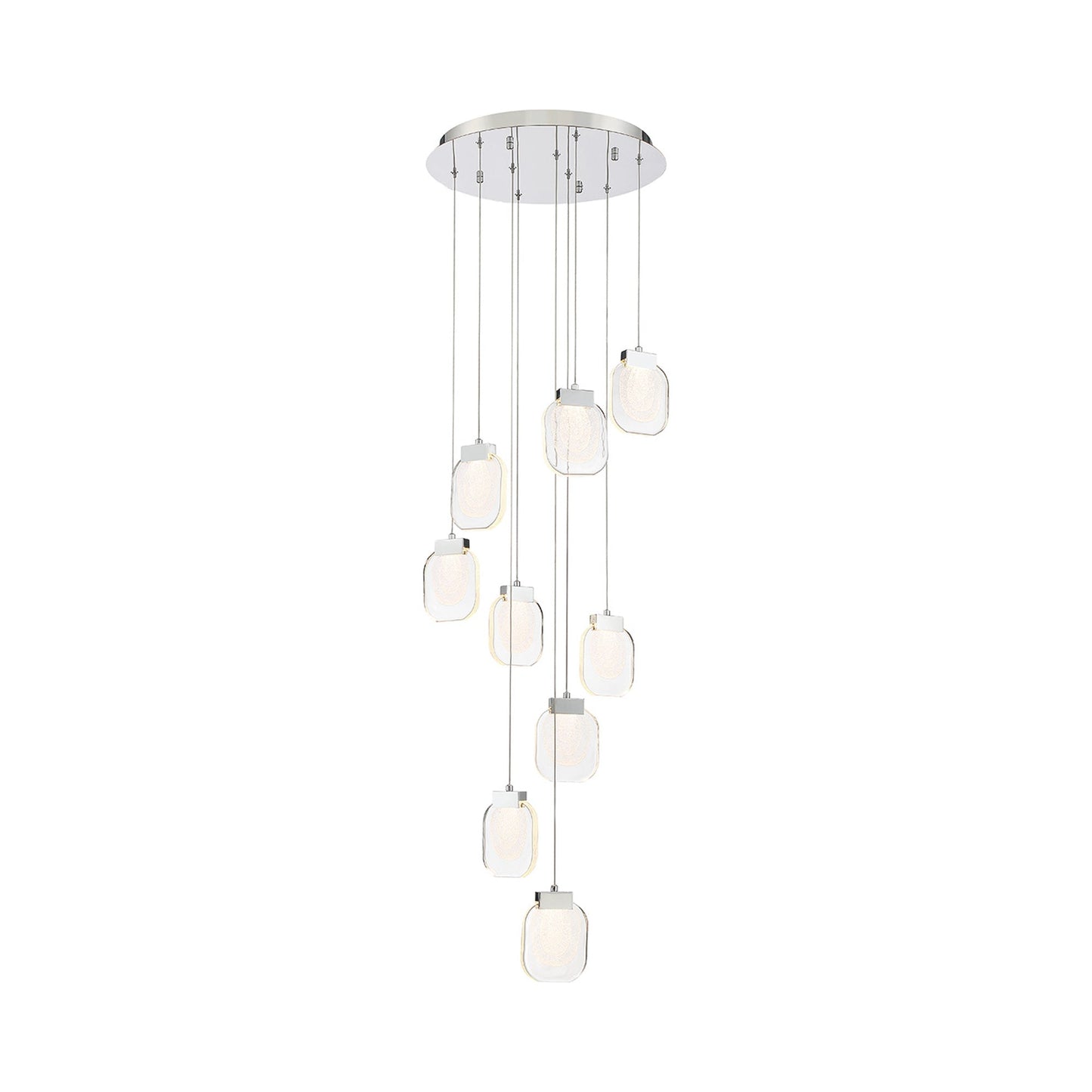 Paget LED Chandelier in Chrome (9-Light).