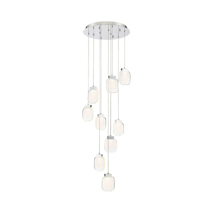 Paget LED Chandelier in Chrome (9-Light).