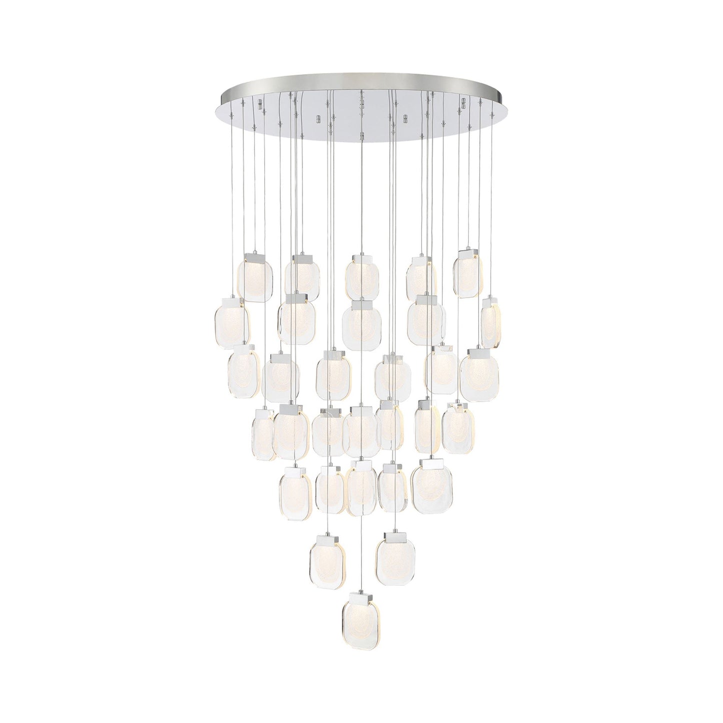 Paget LED Chandelier in Chrome (31-Light).