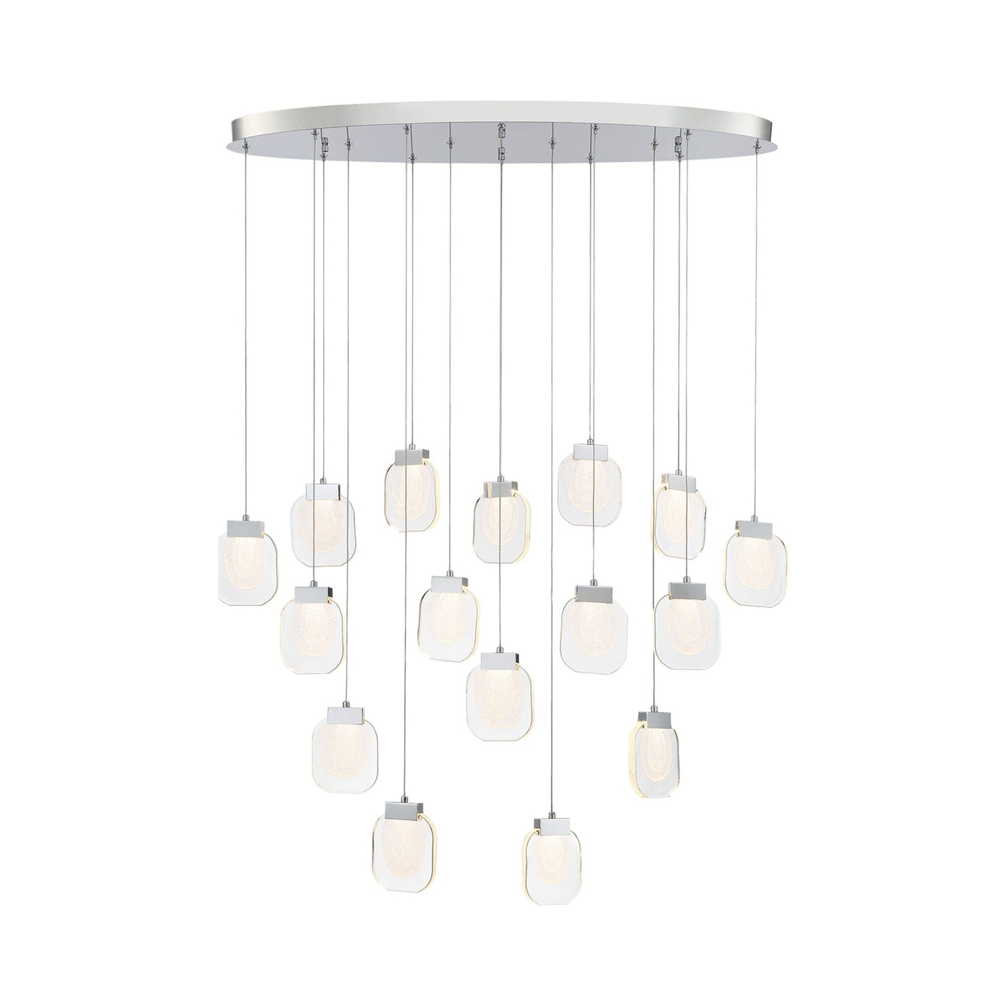 Paget LED Linear Chandelier in Chrome.
