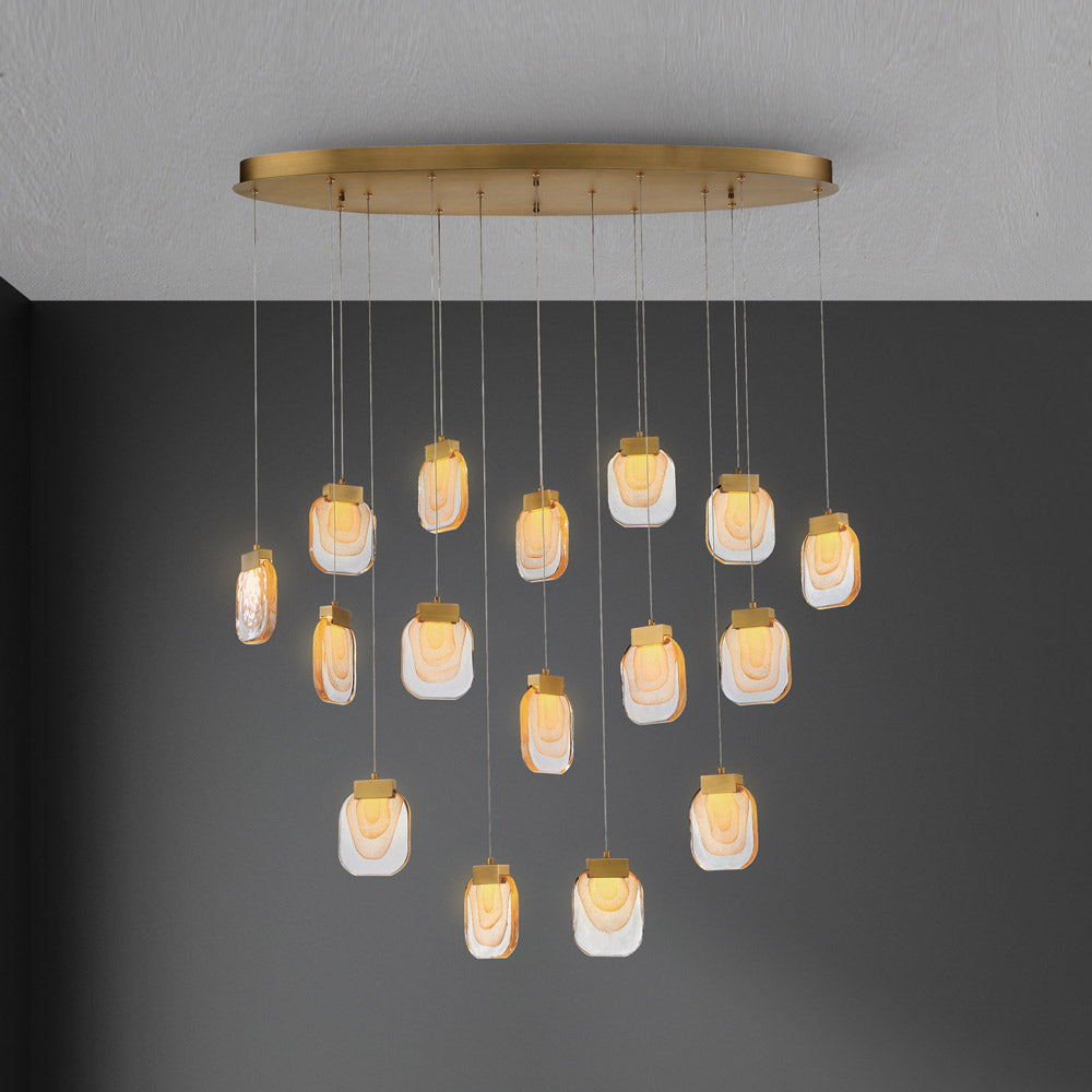 Paget LED Linear Chandelier in Detail.