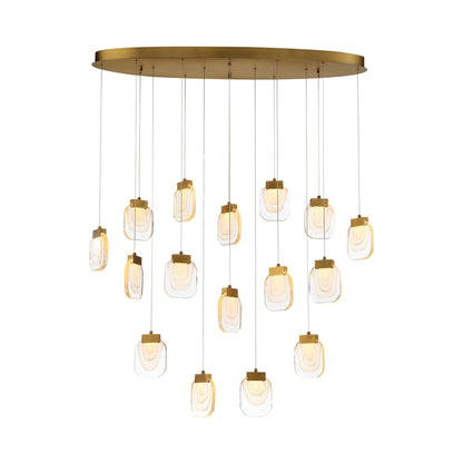 Paget LED Linear Chandelier in Detail.