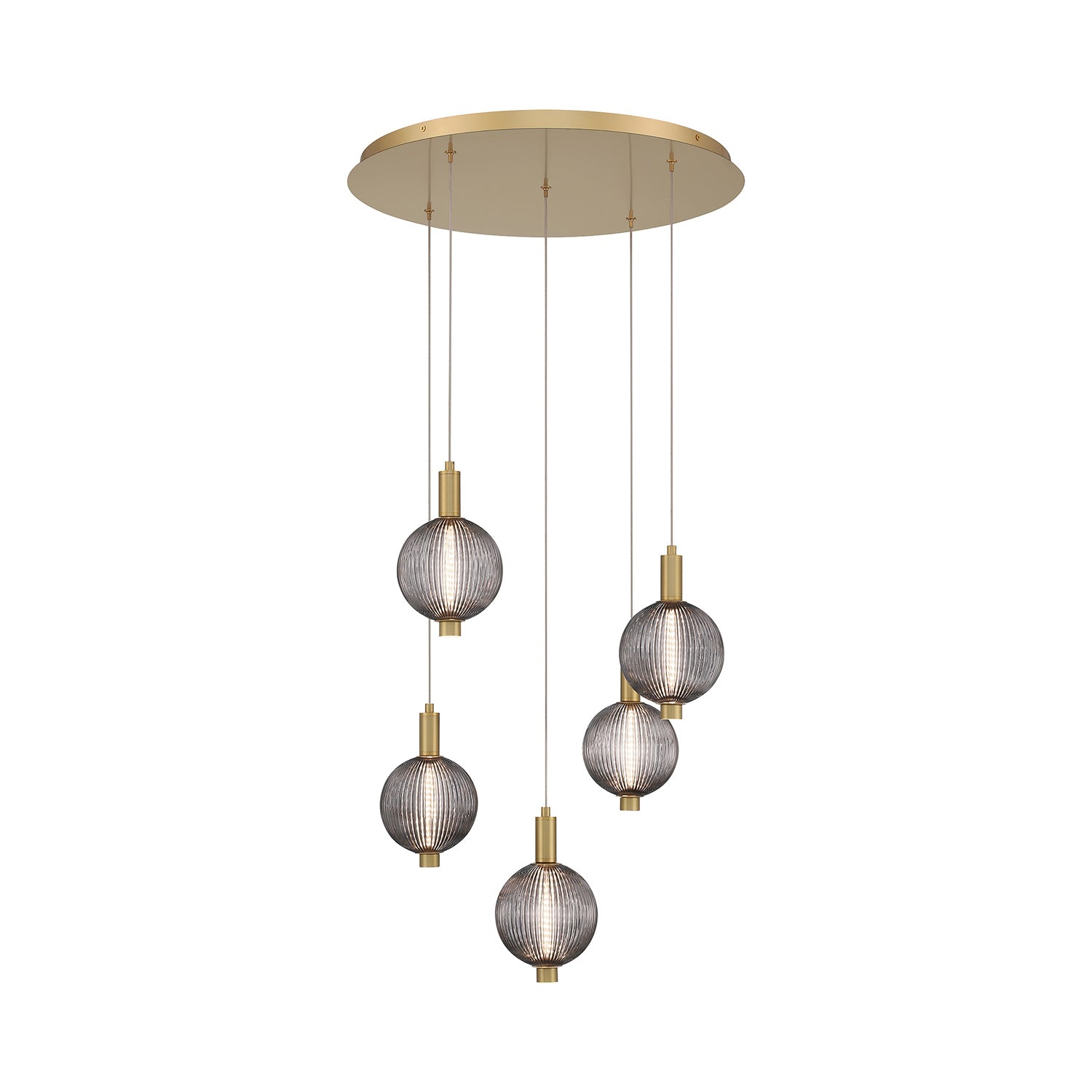 Palmas LED Chandelier in Gold (5-Light).
