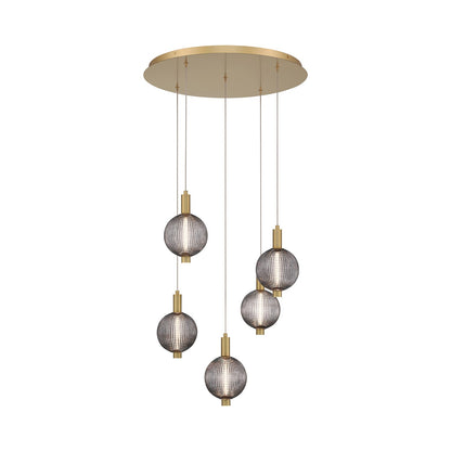 Palmas LED Chandelier in Gold (5-Light).