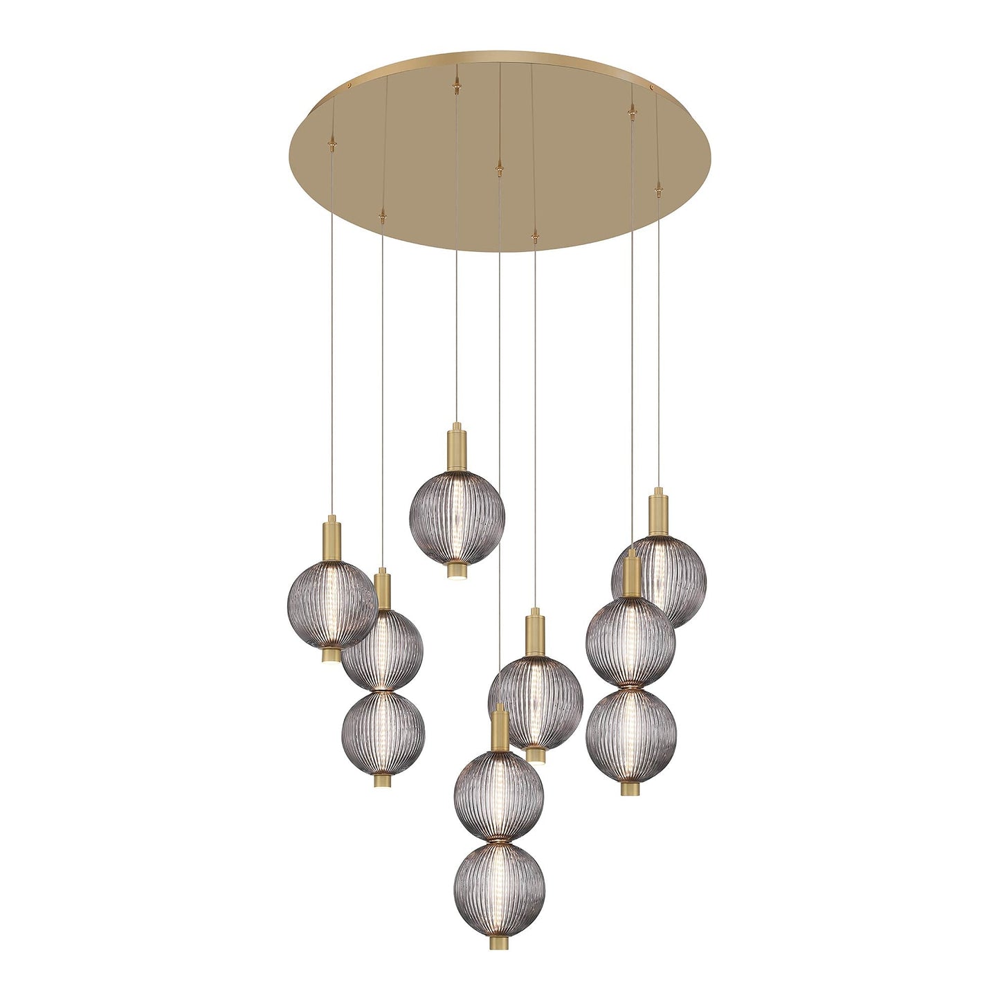 Palmas LED Chandelier in Gold (7-Light).