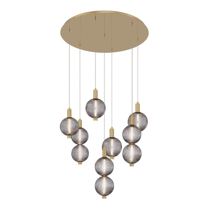 Palmas LED Chandelier in Gold (7-Light).