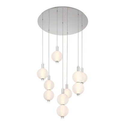 Palmas LED Chandelier in Polished Nickel (7-Light).