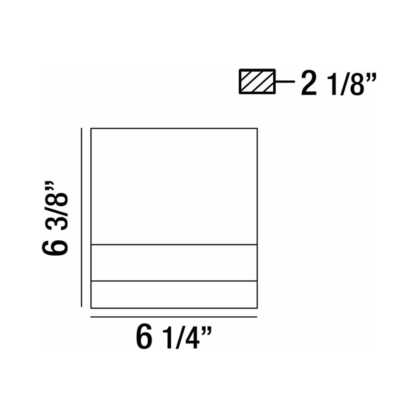 Para LED Wall Light - line drawing.