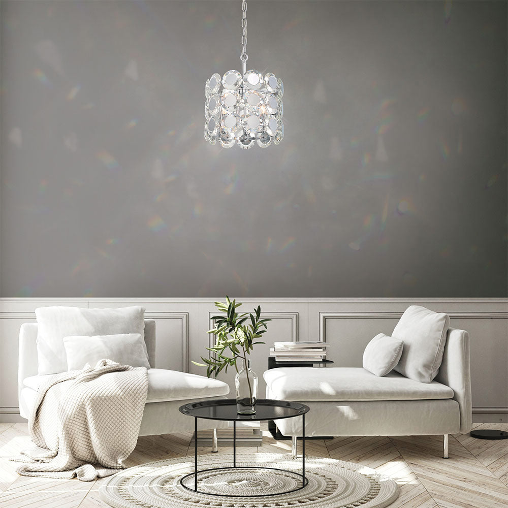 Perrene Pendant Light in living room.