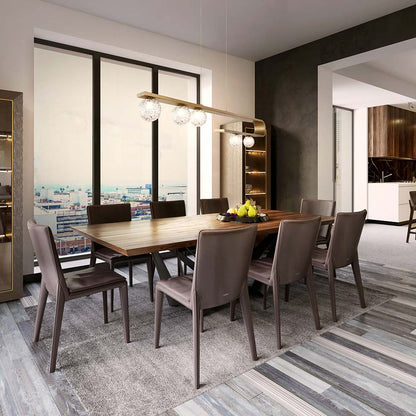 Phillimore LED Linear Pendant Light in dining room.