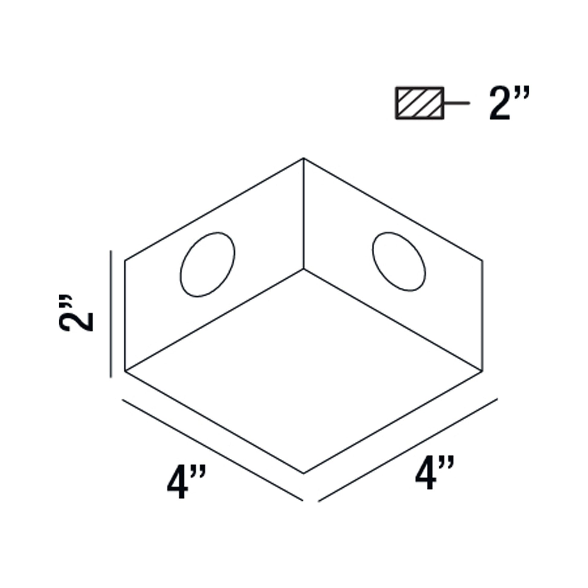 Pike Outdoor LED Wall Light - line drawing.