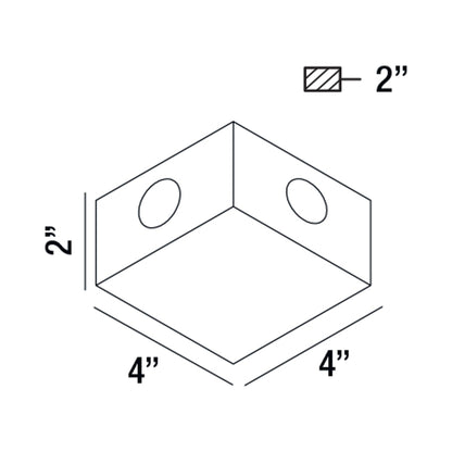 Pike Outdoor LED Wall Light - line drawing.