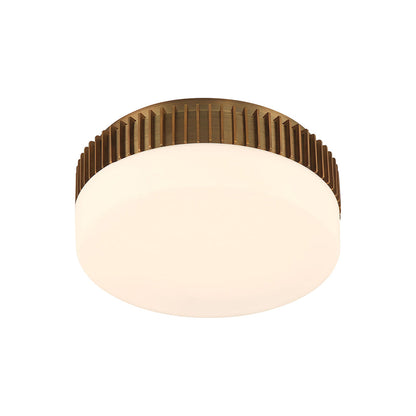 Purgos LED Flush Mount Ceiling Light in Antique Brass (12-Inch).