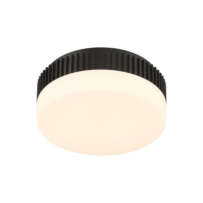 Purgos LED Flush Mount Ceiling Light in Matte Black (12-Inch).