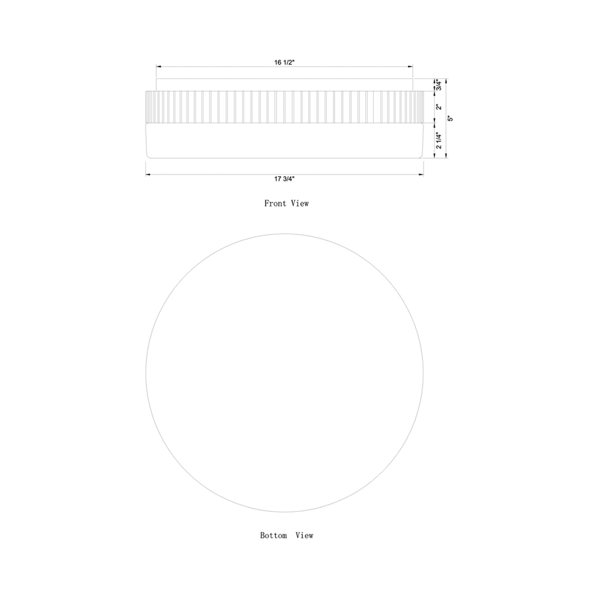 Purgos LED Flush Mount Ceiling Light - line drawing.