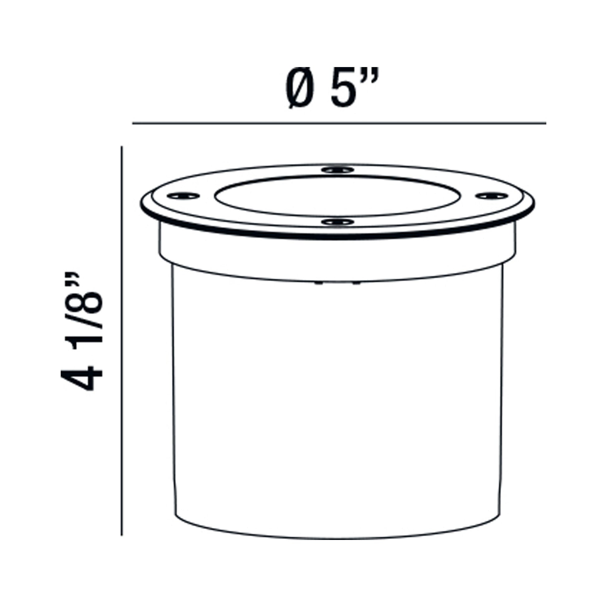Ravanne Outdoor LED Inground Light - line drawing.