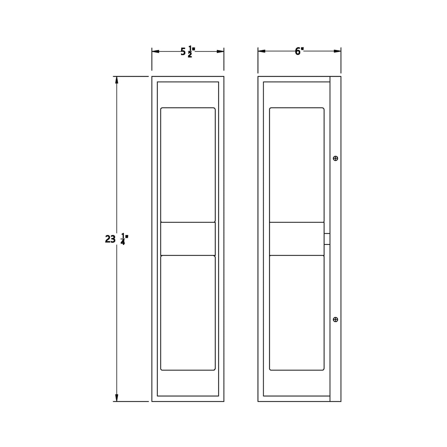 Ren Outdoor Wall Light - line drawing.