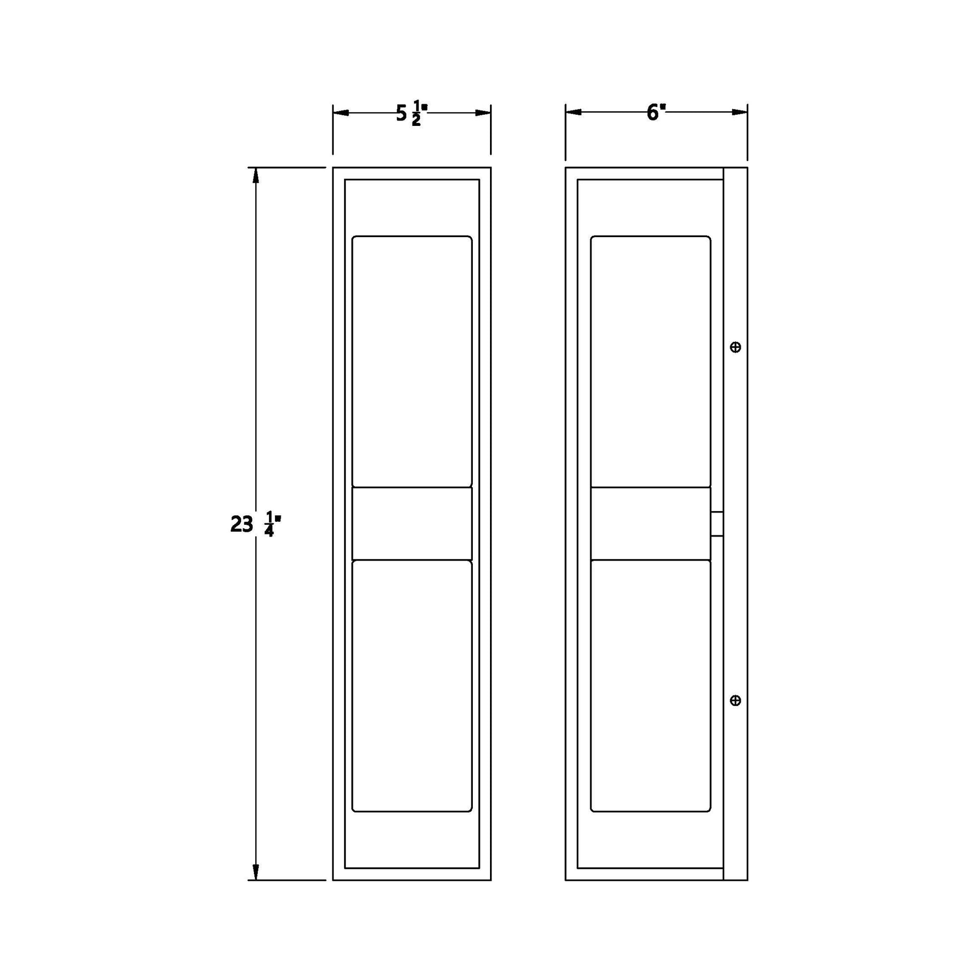 Ren Outdoor Wall Light - line drawing.