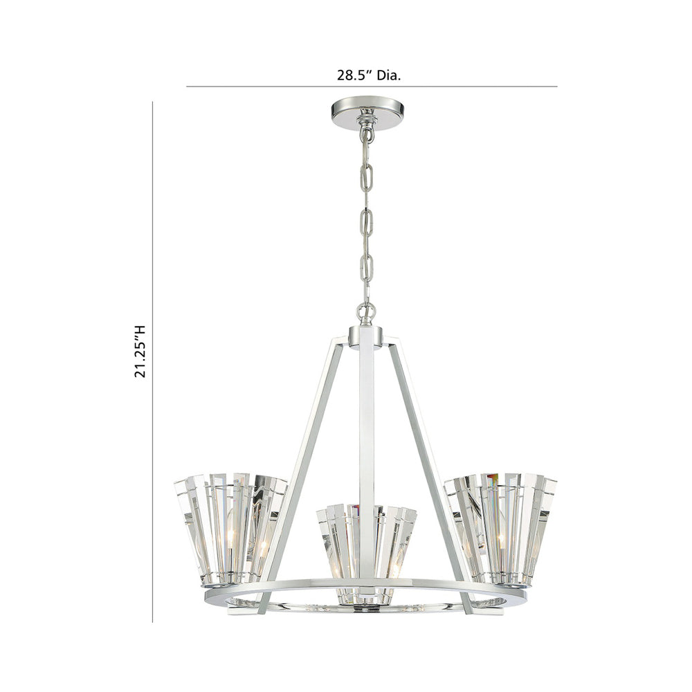 Ricca Chandelier - line drawing.