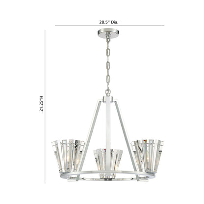 Ricca Chandelier - line drawing.