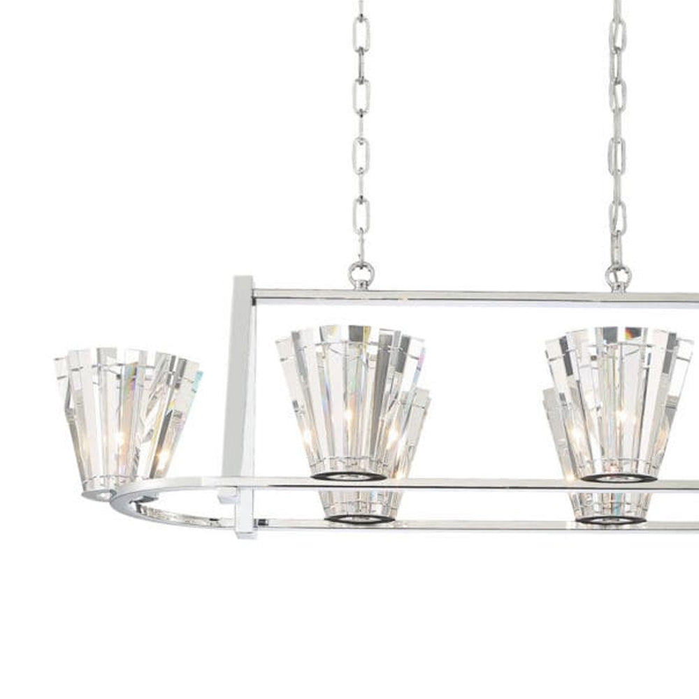 Ricca Linear Chandelier in Detail.