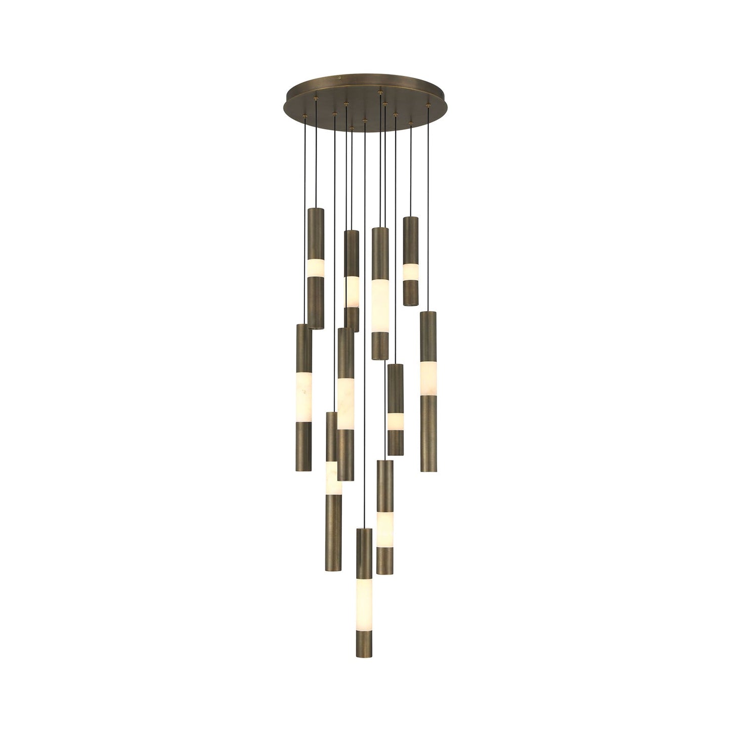 Ronda LED Chandelier in Weathered Brass (11-Light).