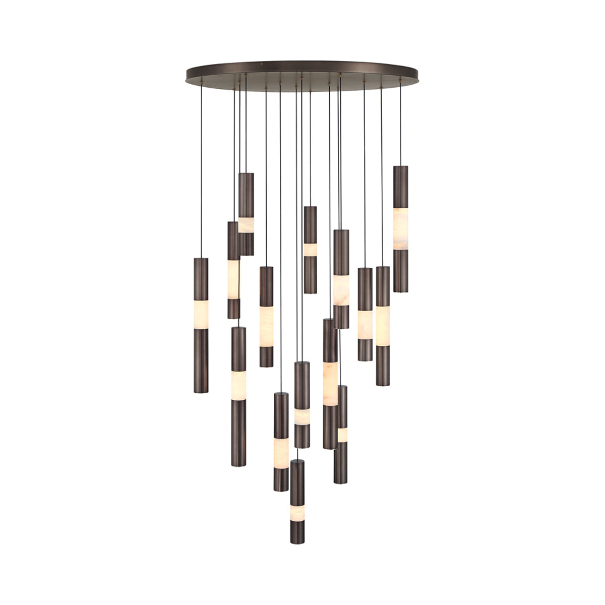 Ronda LED Chandelier in Harlow Bronze (15-Light).
