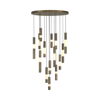 Ronda LED Chandelier in Weathered Brass (15-Light).