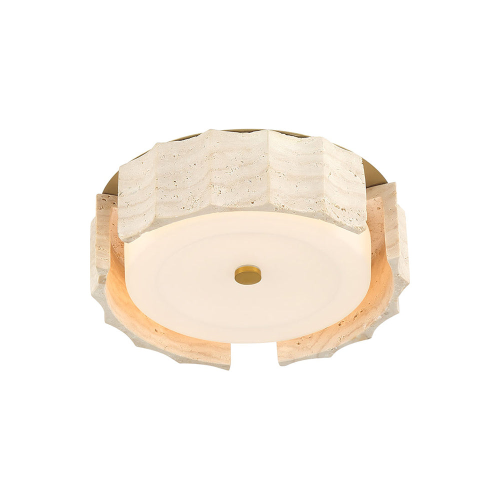 Roslington LED Flush Mount Ceiling Light in Gold (11.5-Inch).