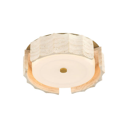 Roslington LED Flush Mount Ceiling Light in Gold (11.5-Inch).