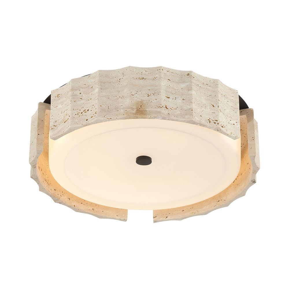 Roslington LED Flush Mount Ceiling Light in Matte Black (17.75-Inch).