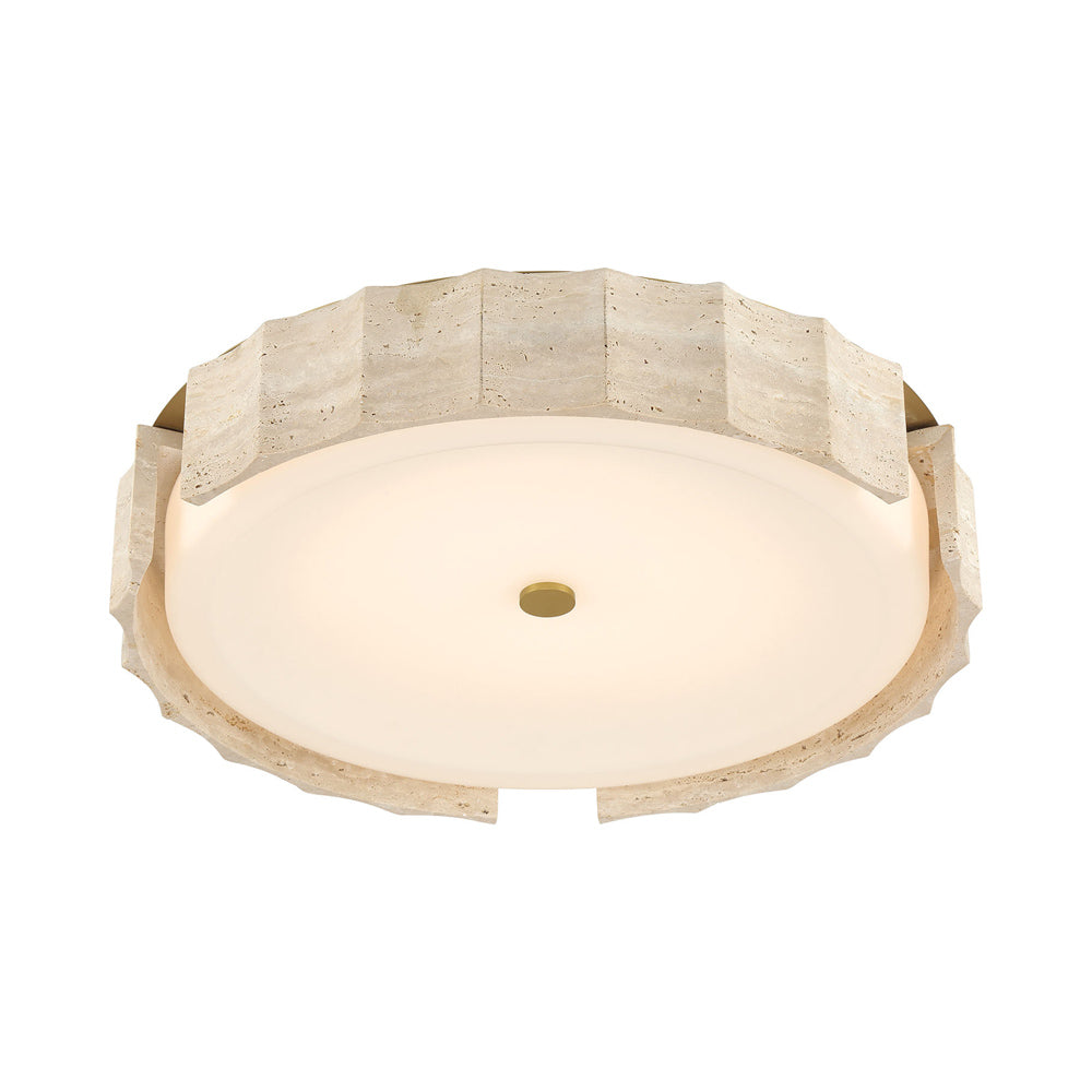 Roslington LED Flush Mount Ceiling Light in Gold (23.75-Inch).