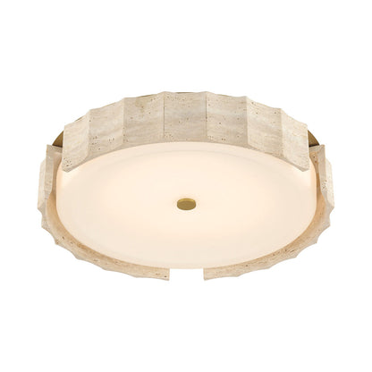 Roslington LED Flush Mount Ceiling Light in Gold (23.75-Inch).