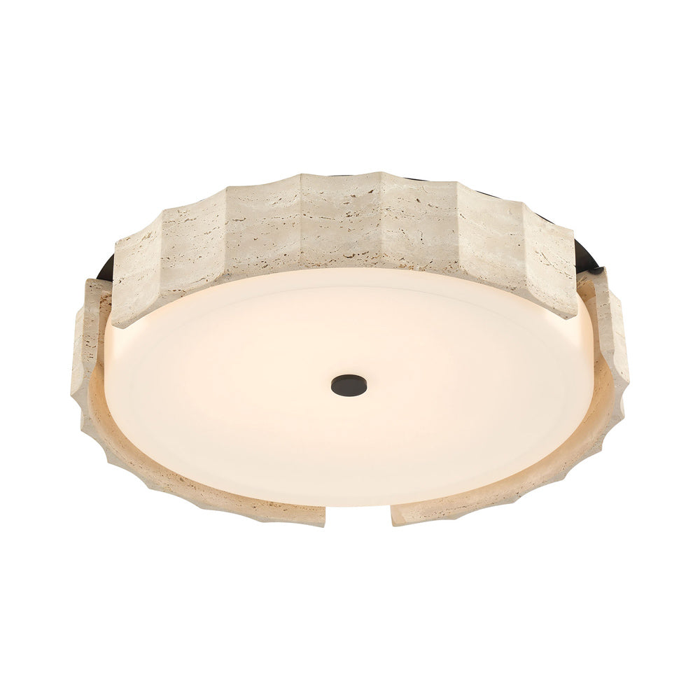 Roslington LED Flush Mount Ceiling Light in Matte Black (23.75-Inch).