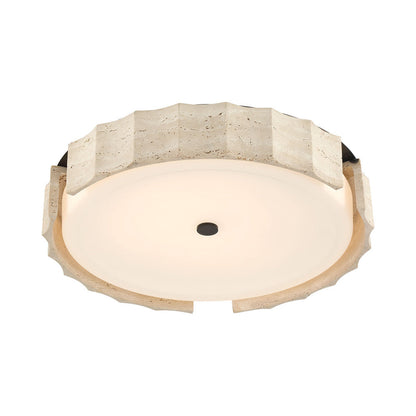 Roslington LED Flush Mount Ceiling Light in Matte Black (23.75-Inch).
