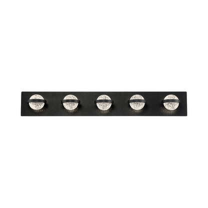Ryder LED Bath Vanity Light in Black (5-Light).