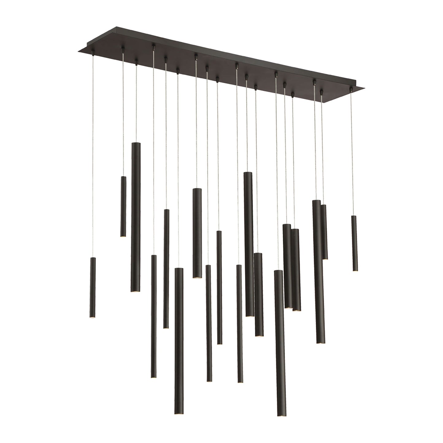 Santana LED Chandelier in Matte Black (18-Light).