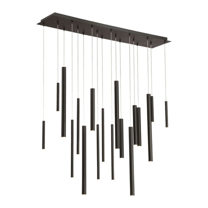 Santana LED Chandelier in Matte Black (18-Light).