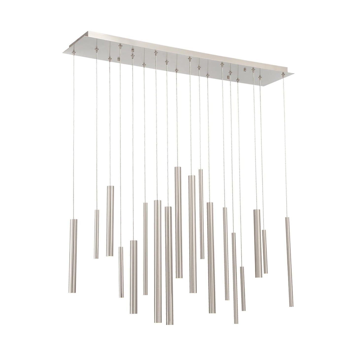 Santana LED Chandelier in Satin Nickel (18-Light).
