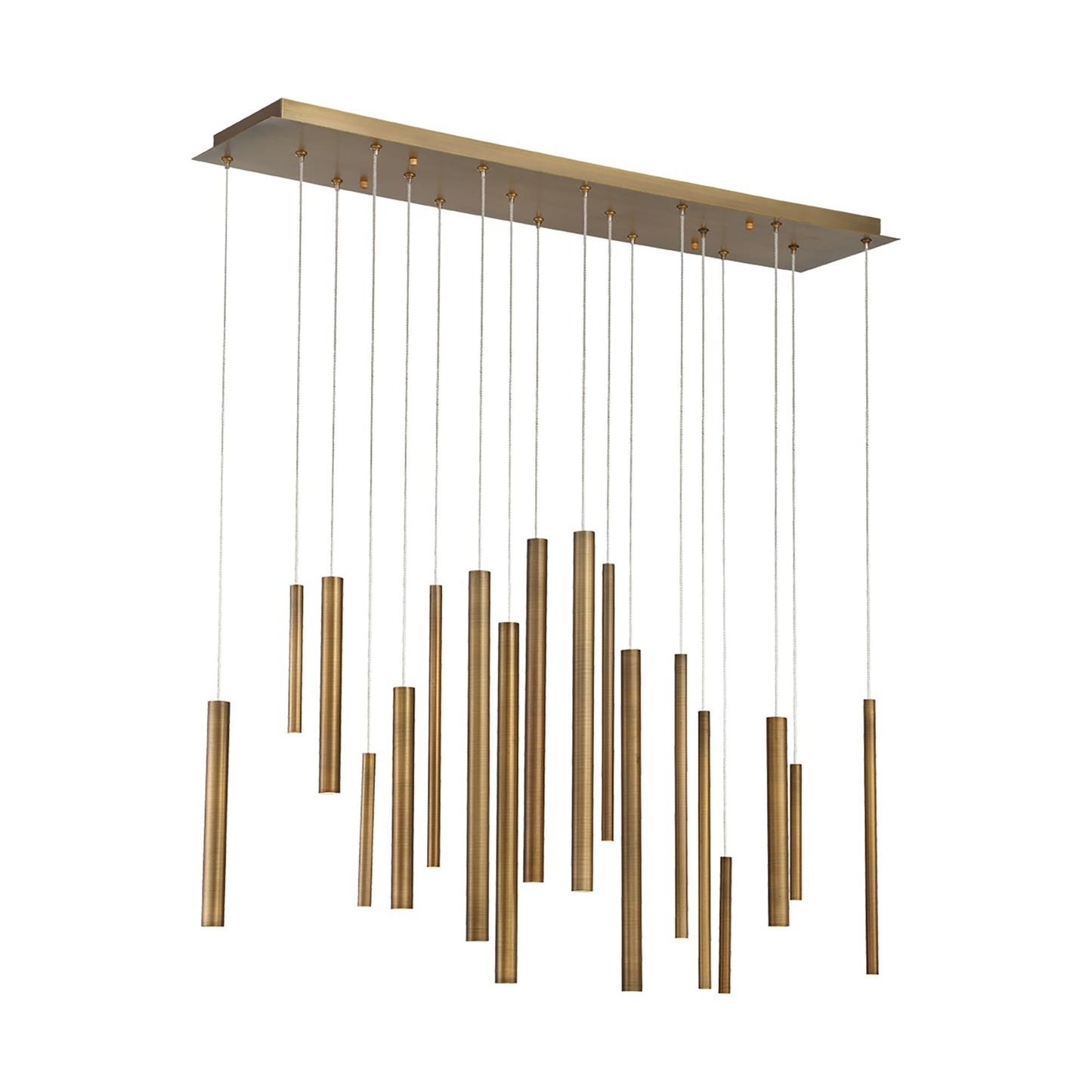 Santana LED Chandelier in Brushed Brass (18-Light).