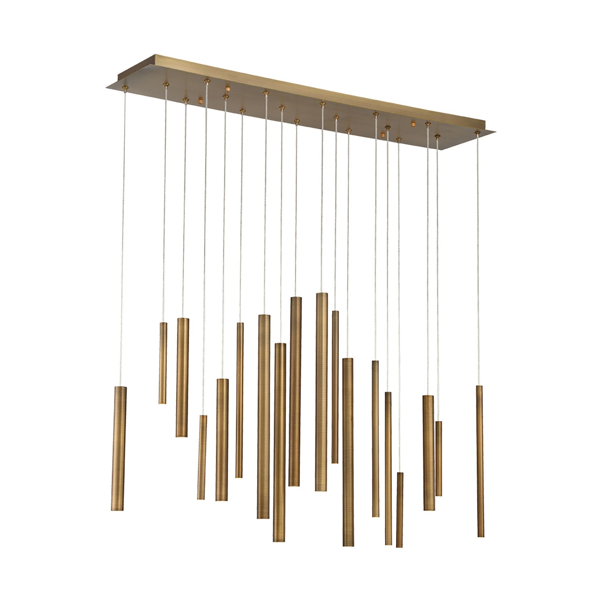 Santana LED Chandelier in Brushed Brass (18-Light).
